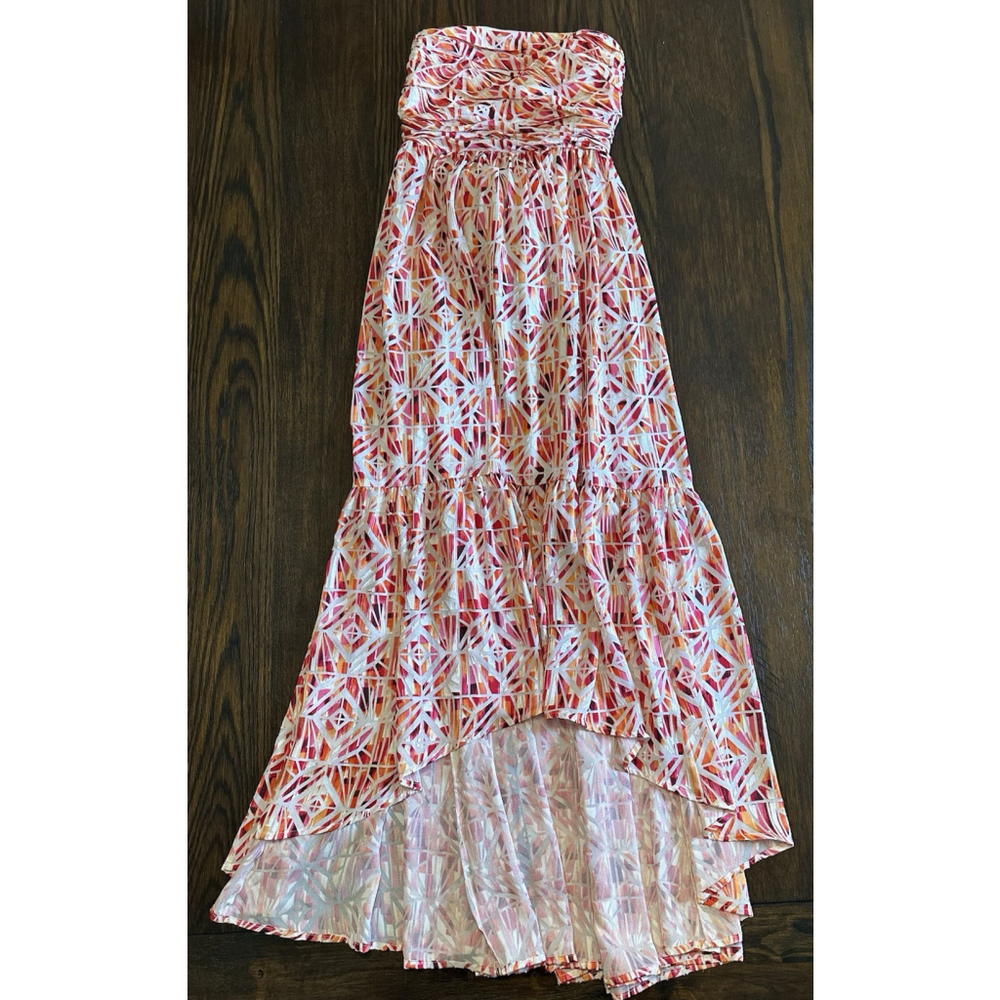 Ramy Brook Harlee Strapless High-low Dress In Tropic Print Size Medium